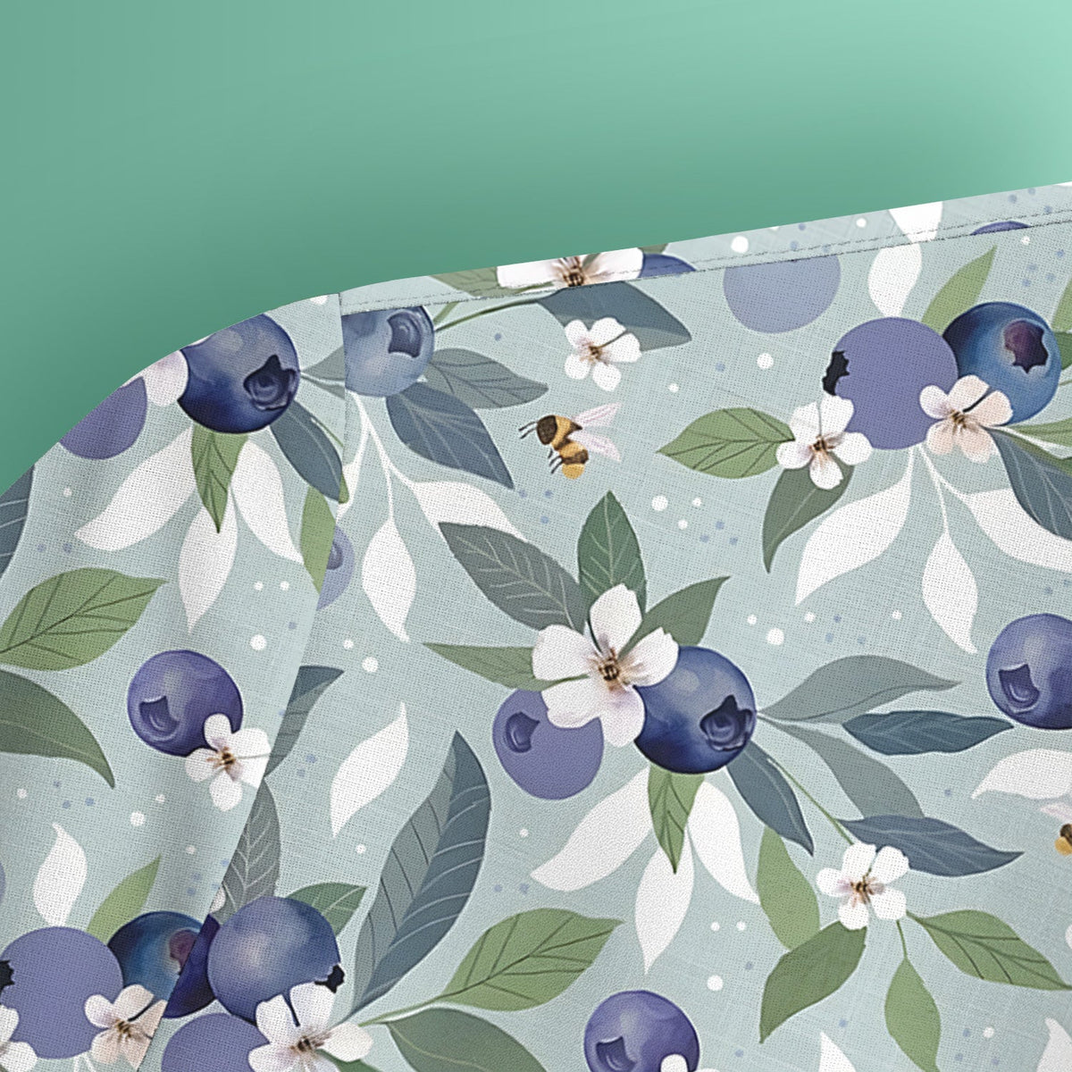 Fresh Blueberry Blossom Garden Nurse Scrub Top