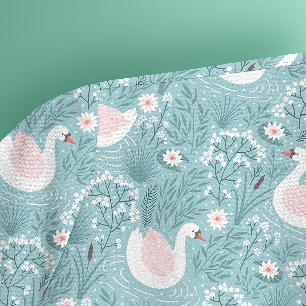 Sweet Swan Waterlily Garden Nurse Scrub Top