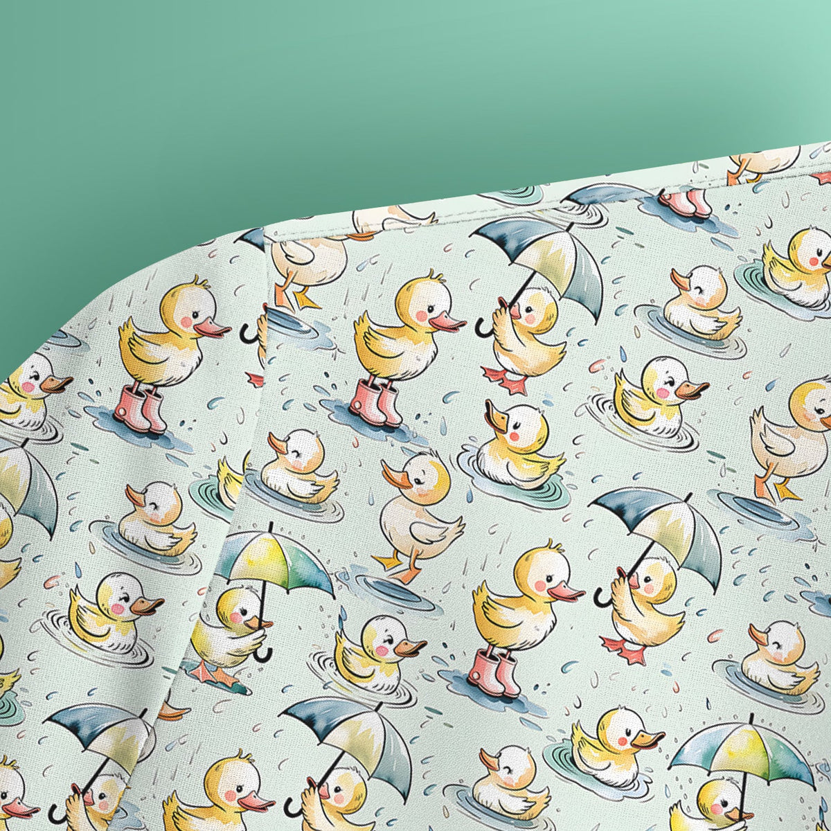 Duck Rain Umbrella Nurse Scrub Top