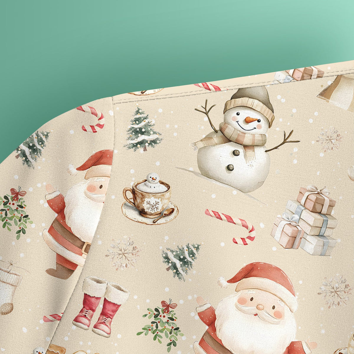 Christmas Santa Nurse Scrub Top