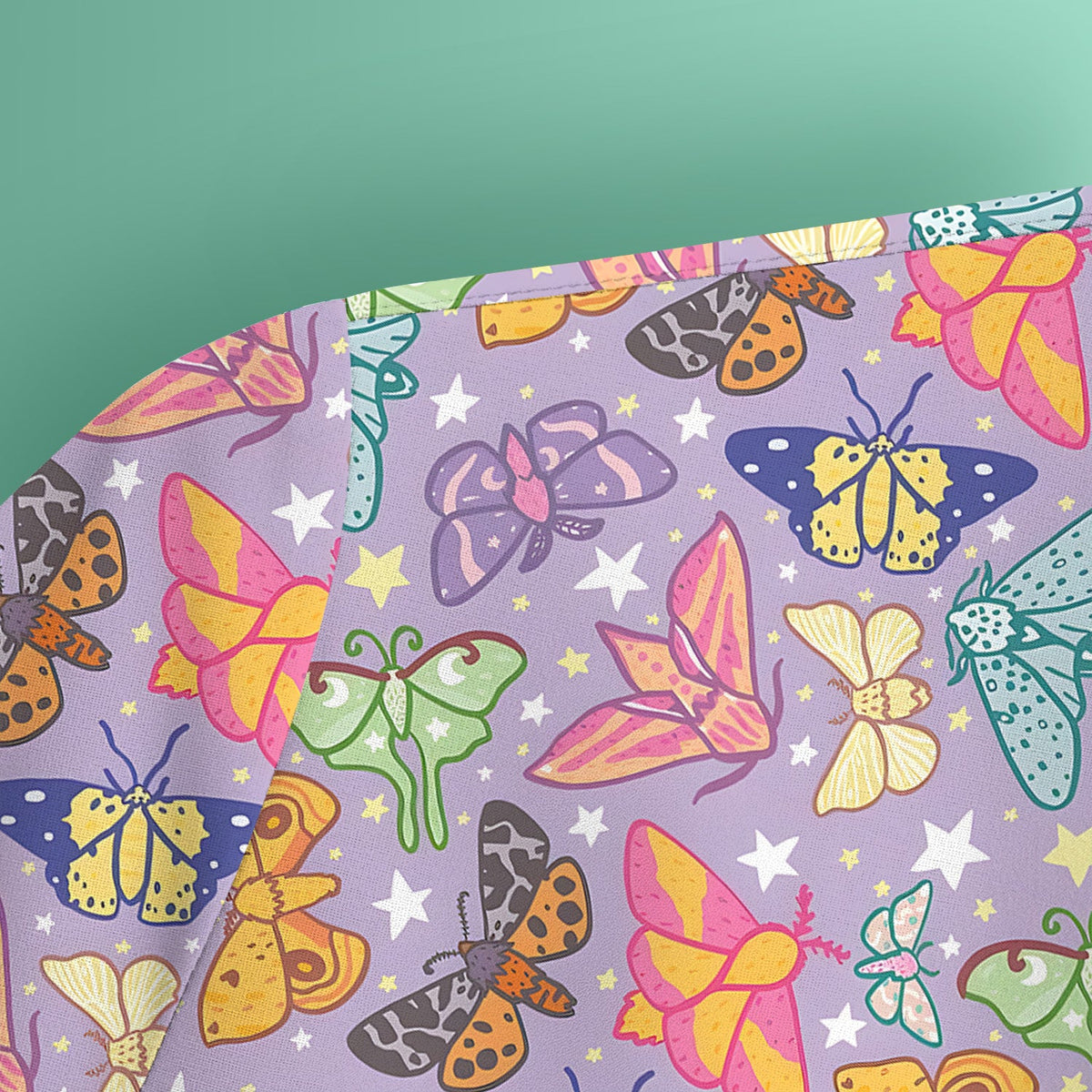 Colorful Butterfly Moth Nurse Scrub Top