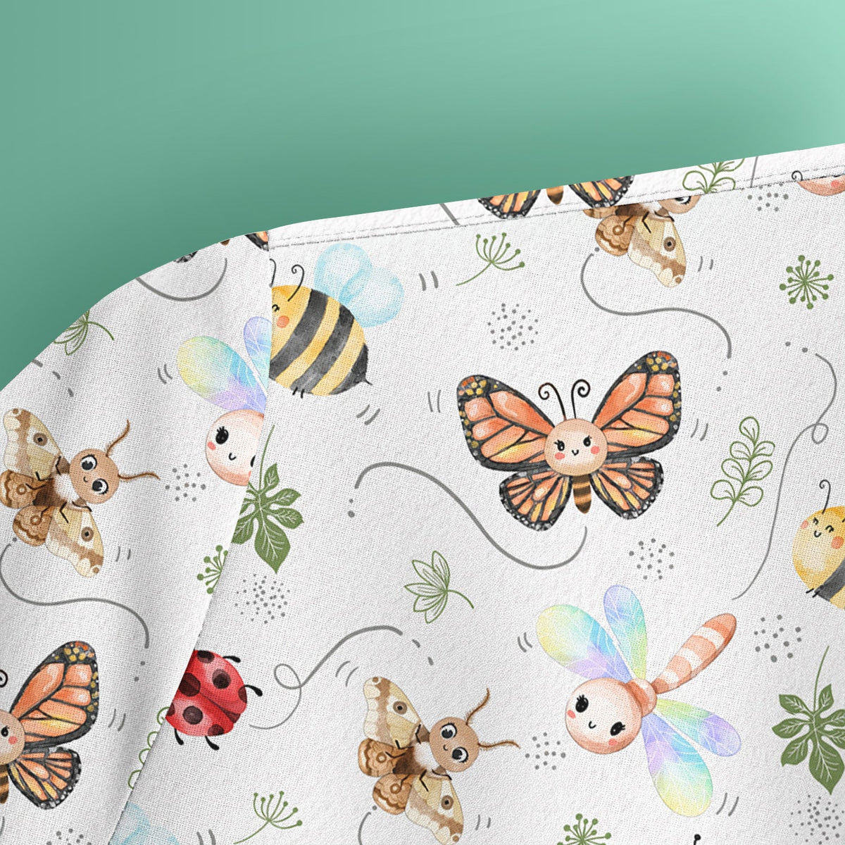Colorful Garden Insect Nurse Scrub Top
