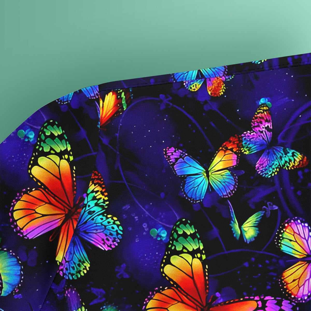 Vibrant Rainbow Butterfly Galaxy Nurse Scrub Top