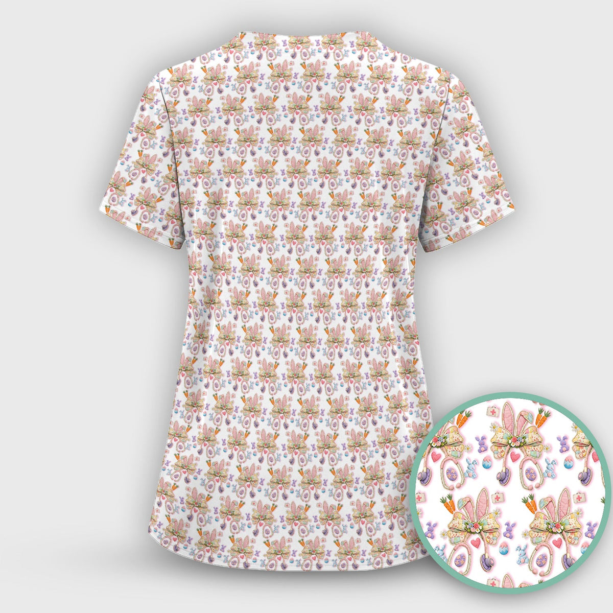 Bunny Stethoscope Nurse Scrub Set - Easter Gift