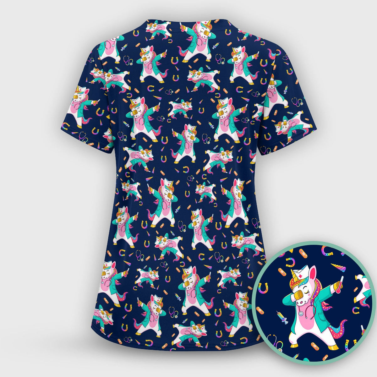 Unicorn Dance Nurse Scrub Set
