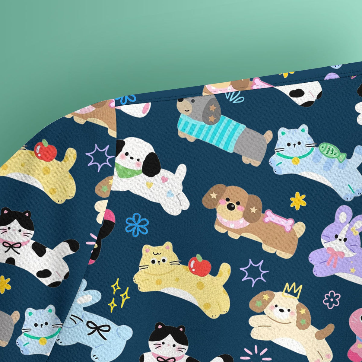Kawaii Animal Nurse Scrub Top