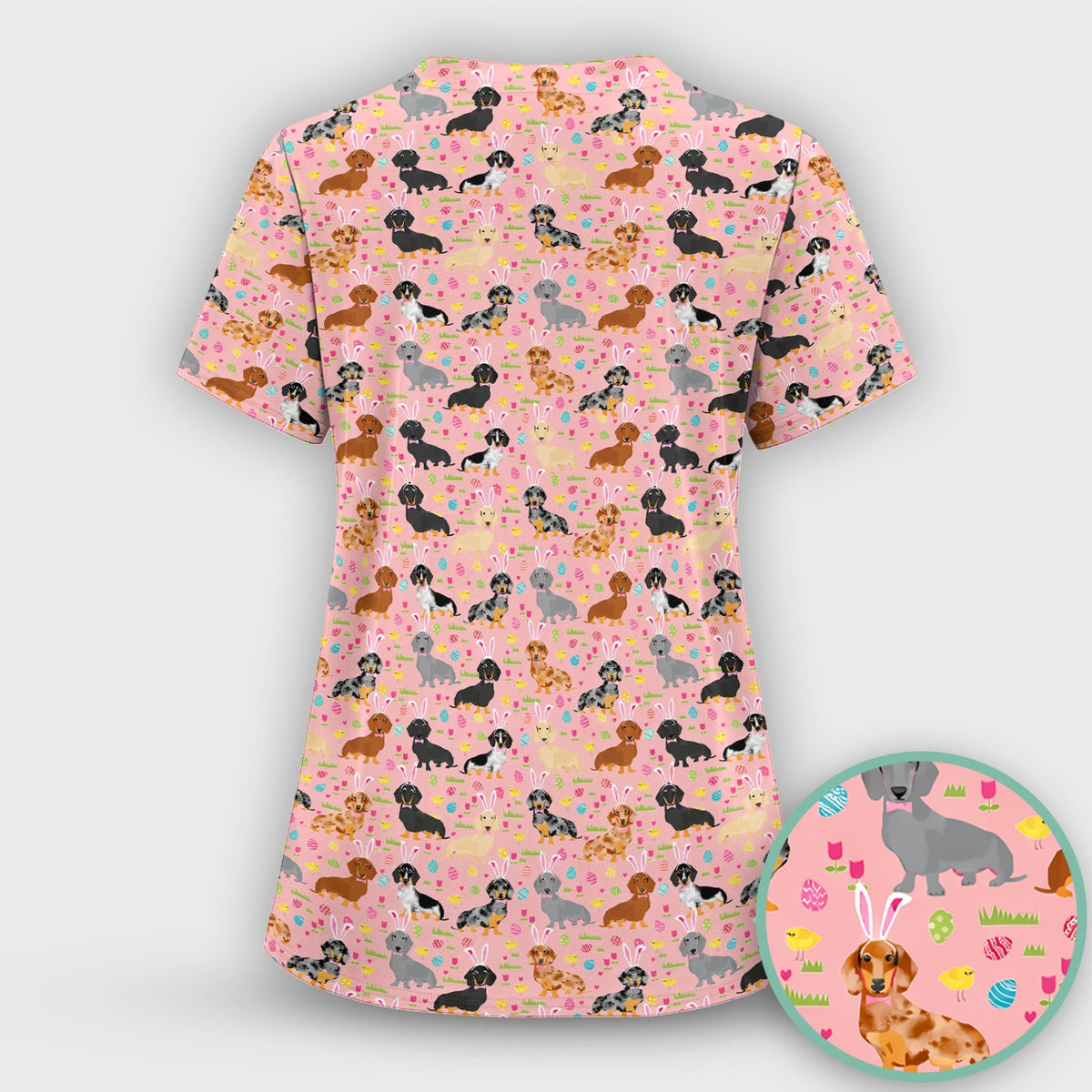 Dachshund Dog Nurse Scrub Set - Easter Gift