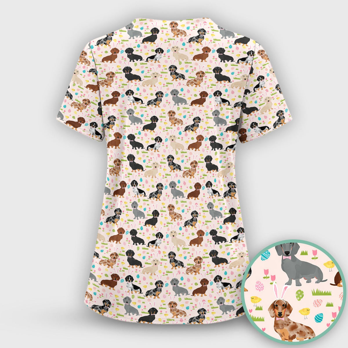 Dachshund Dog Nurse Scrub Set - Easter Gift