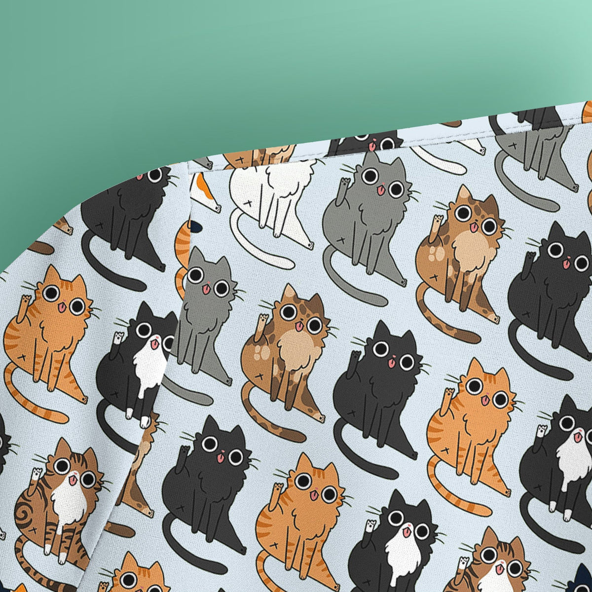 Cat Pattern Nurse Scrub Top