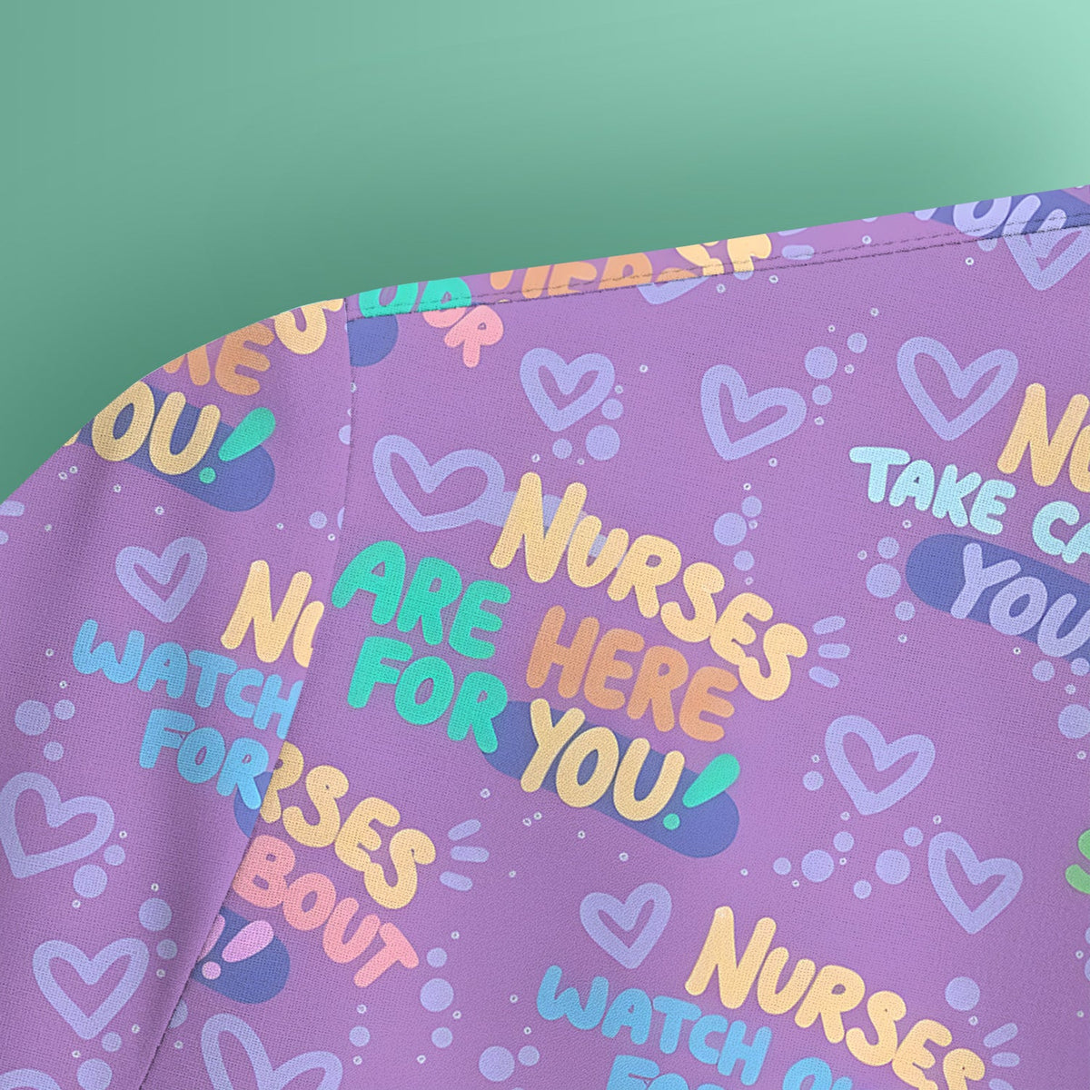 Nurse Quote Care Message Scrub Top