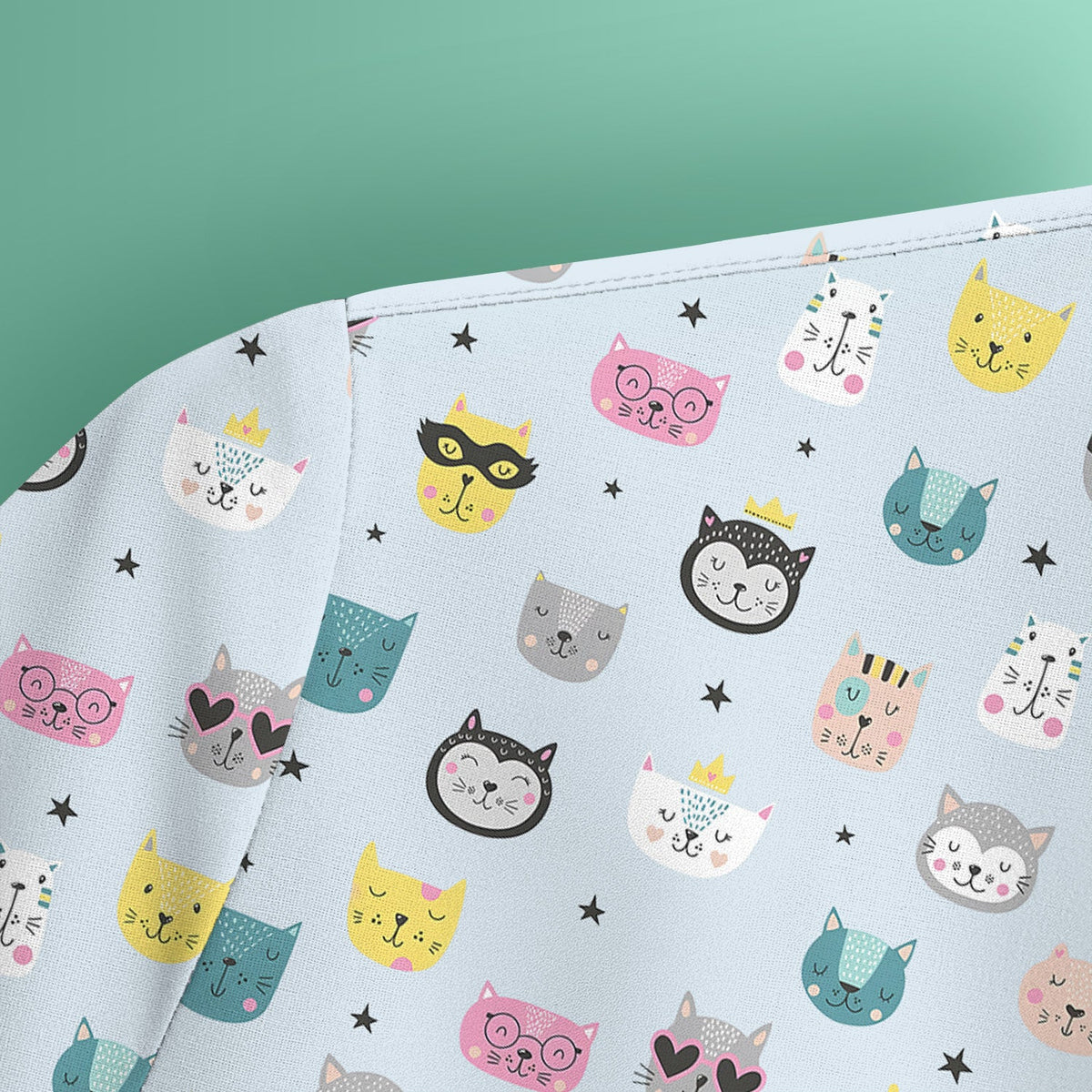 Colorful Cat Nurse Scrub Top