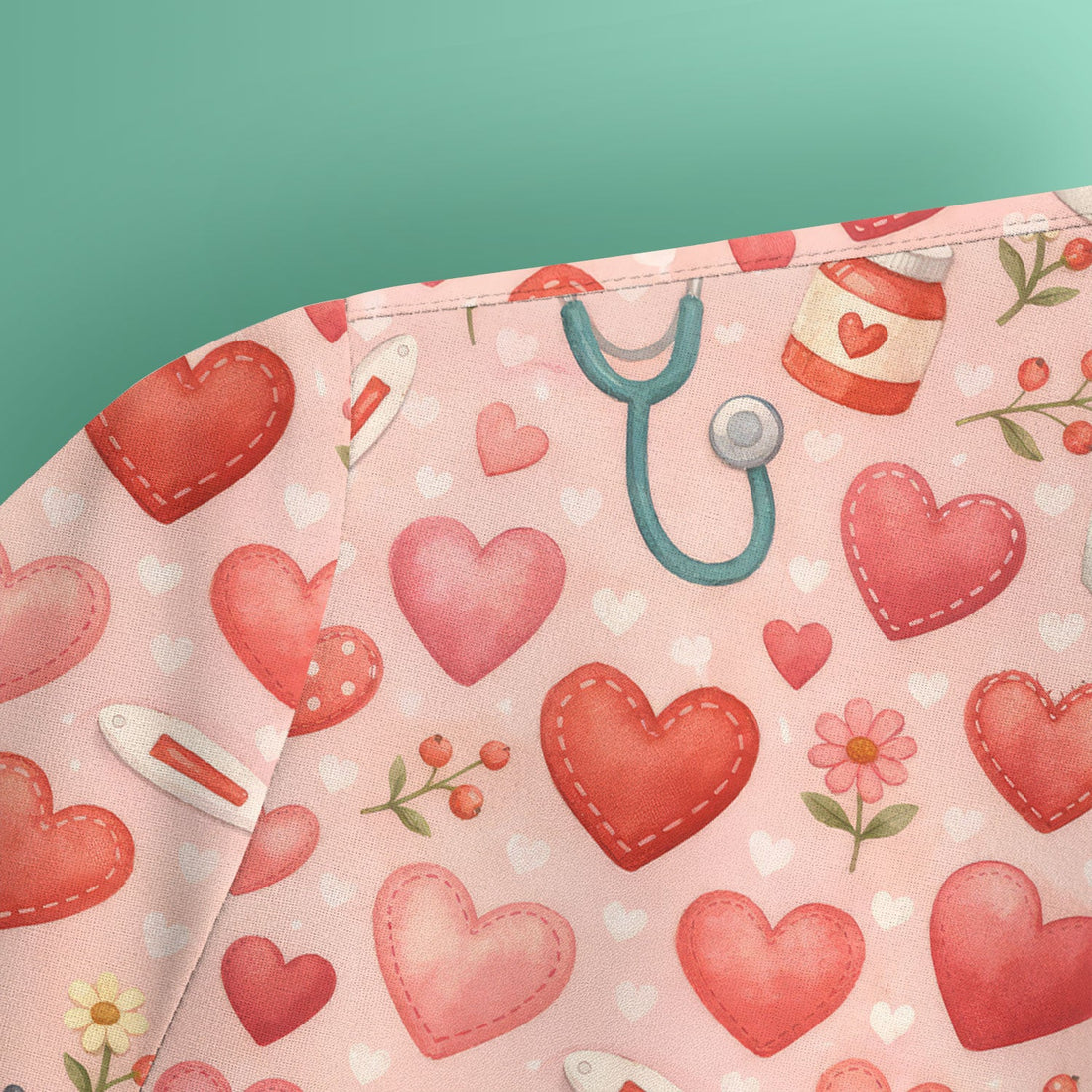 Medical Heart Scrub Top - Valentines Day Gift For Nurse