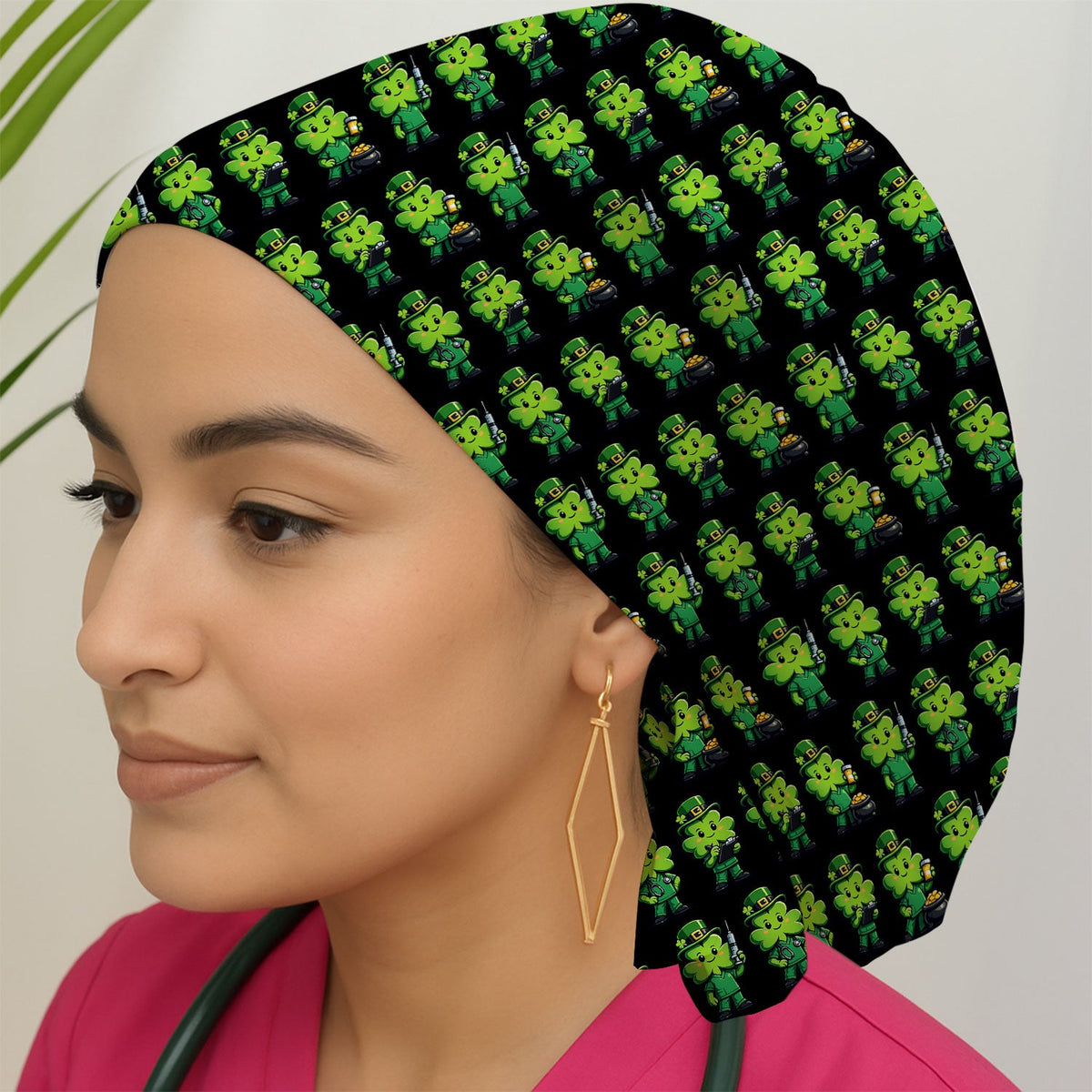 St Patrick Leprechaun Scrub Cap