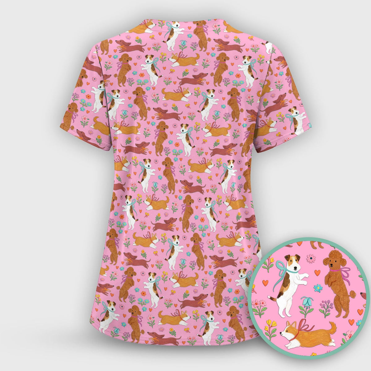 Dog Nurse Scrub Top