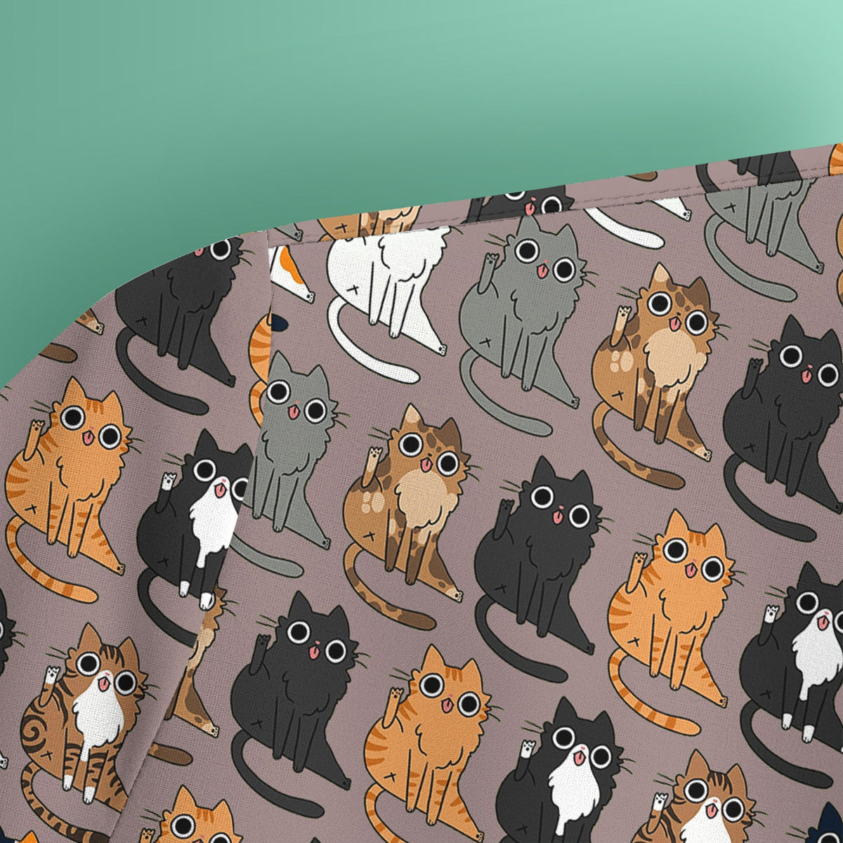 Cat Pattern Nurse Scrub Top