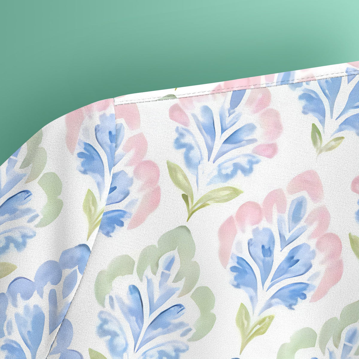 Blue Floral Damask Nurse Scrub Top