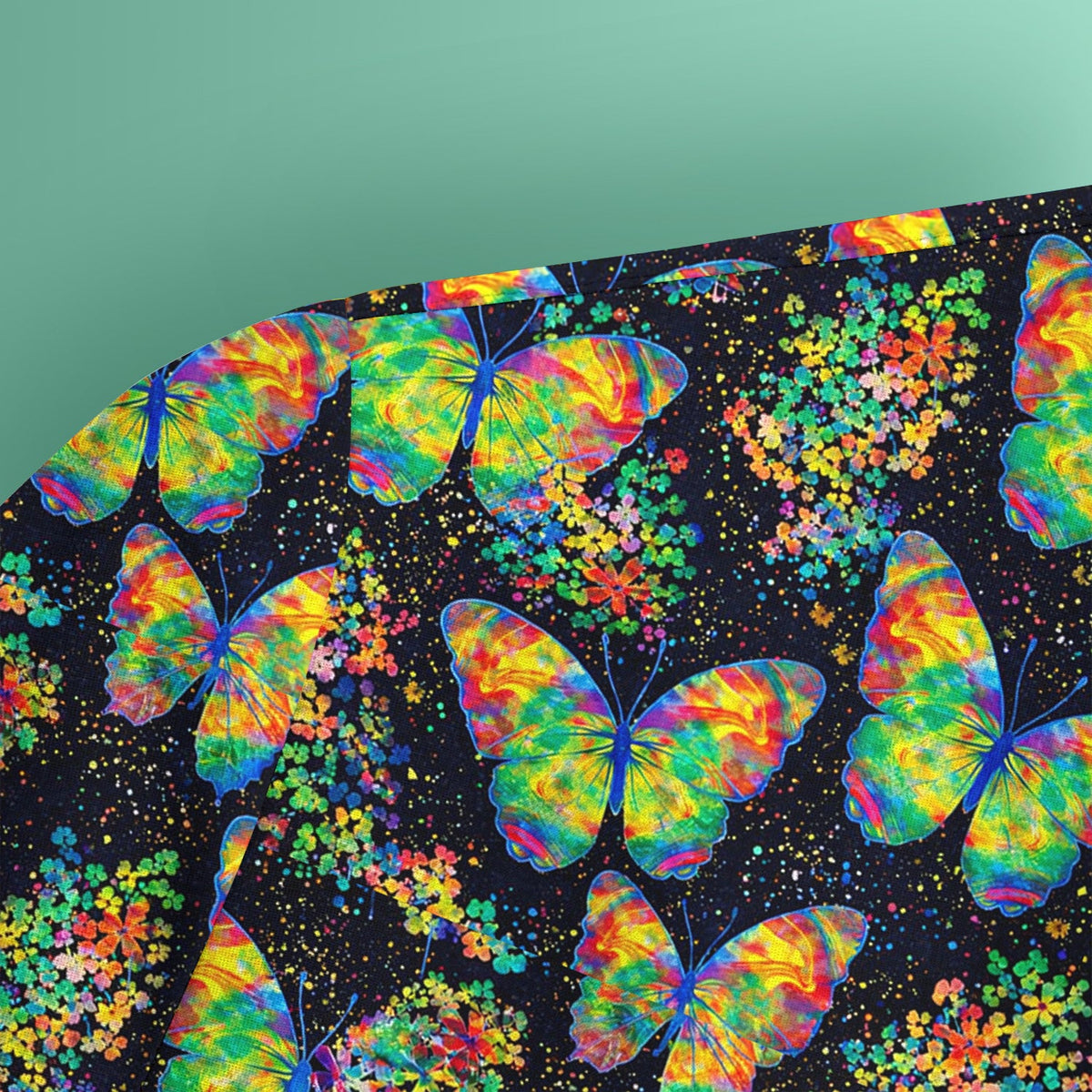 Rainbow Butterfly Galaxy Nurse Scrub Top