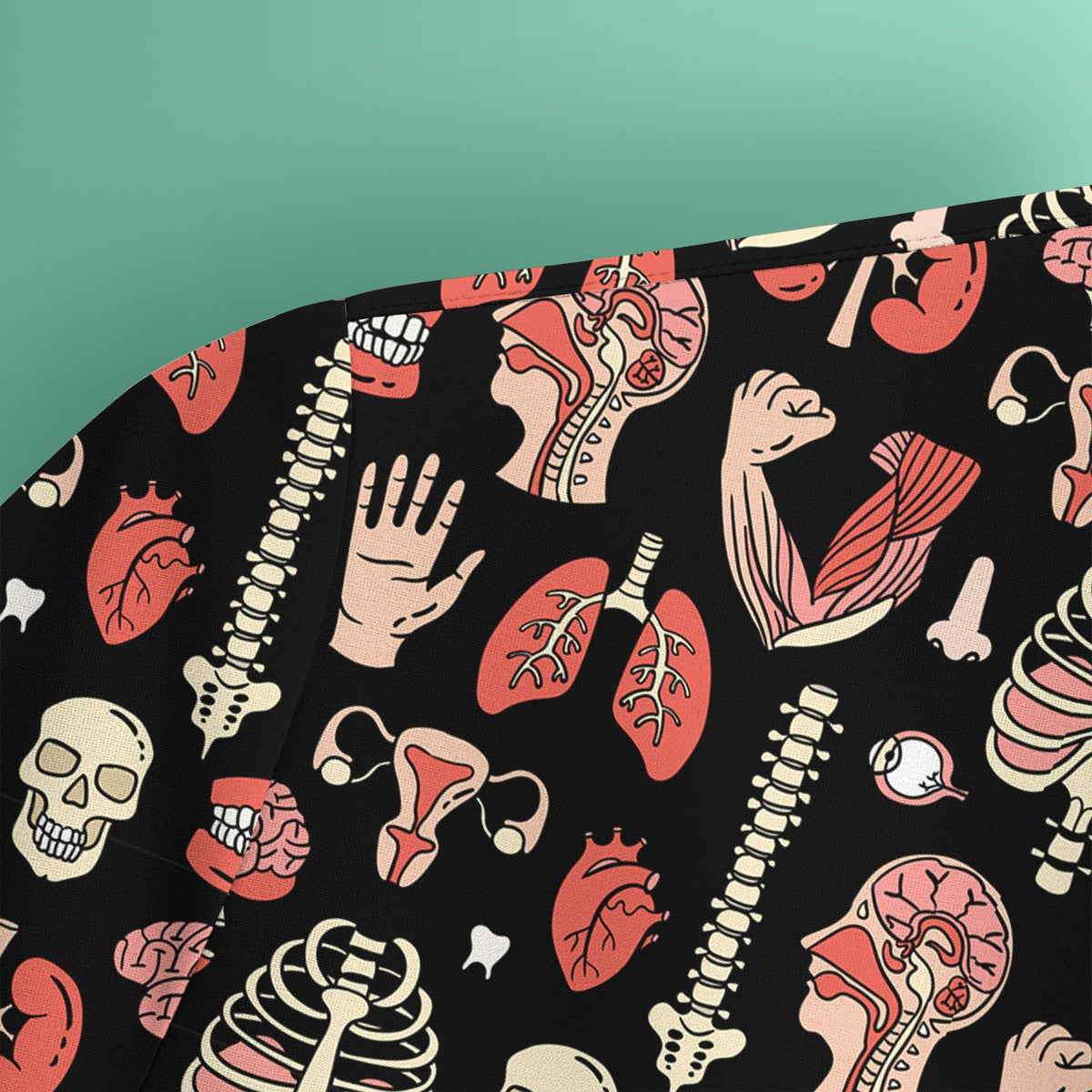 Human Anatomy Body Parts Nurse Scrub Top