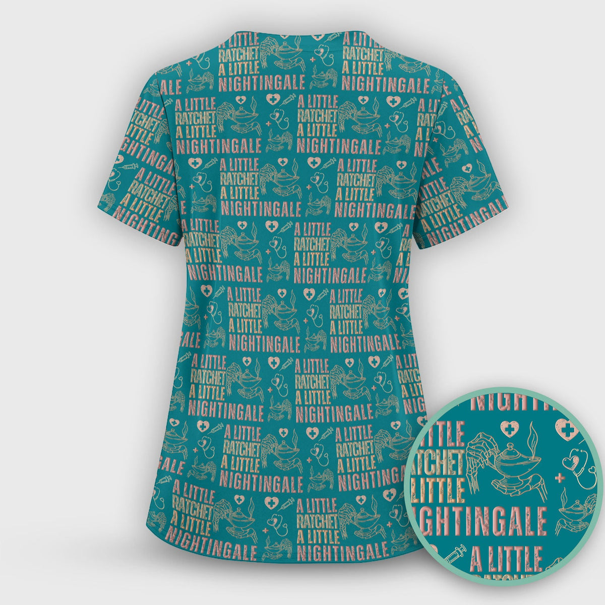 A Little Ratchet A Little Nightingale Women's Scrub Set, Breathable Med Uniform