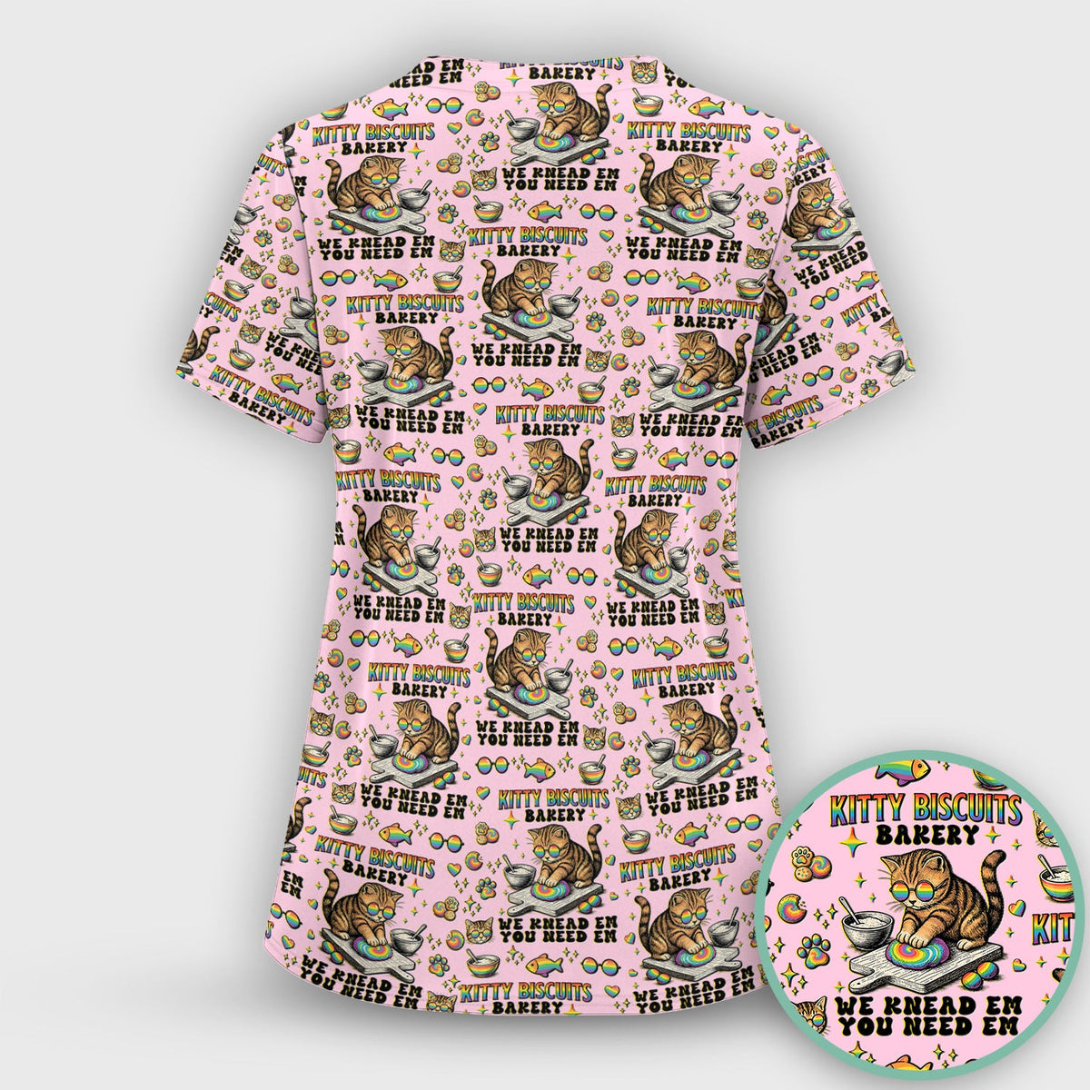 Pride Nurse Cat Baking Scrub Set