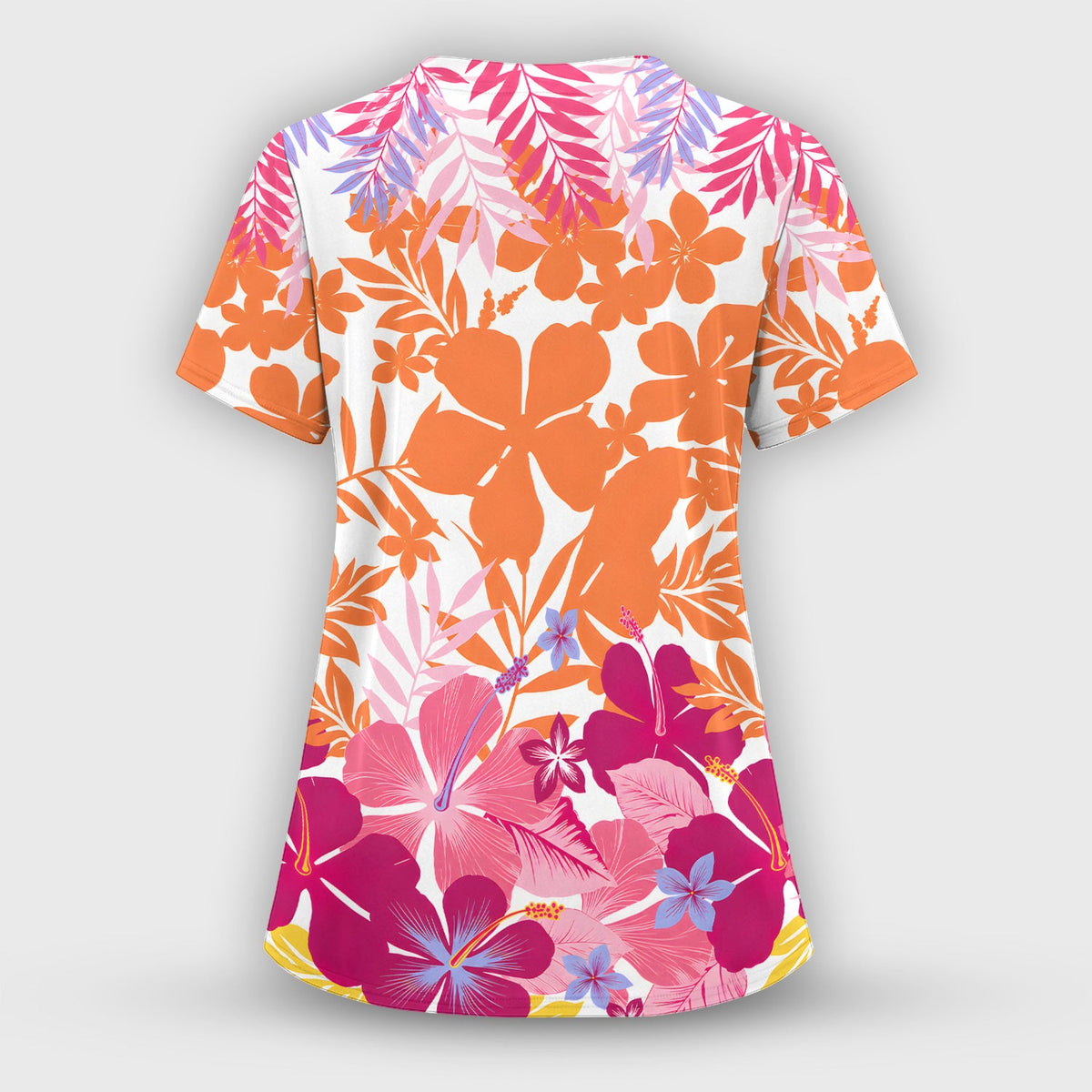 Tropical Hibiscus Bloom Nurse Scrub Set