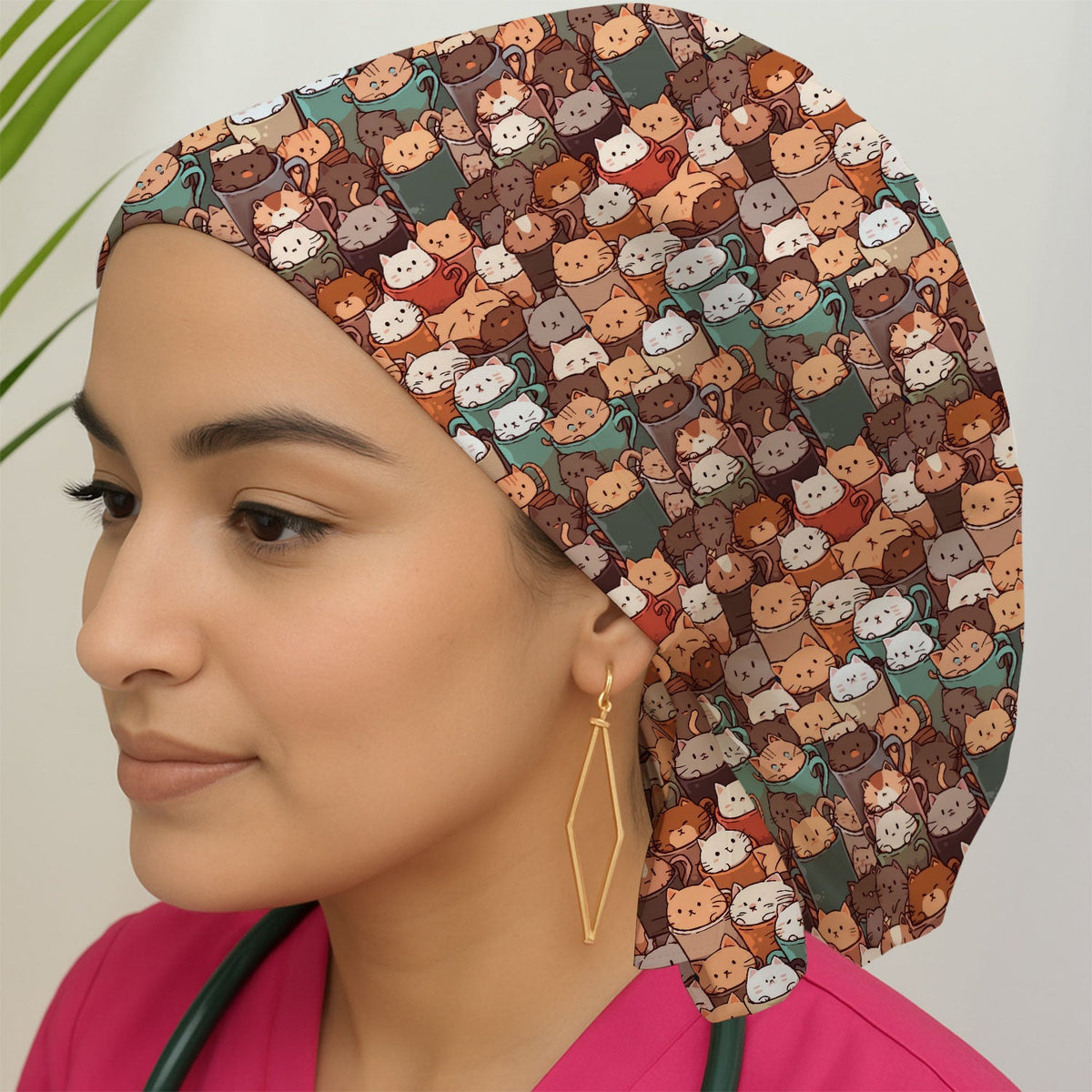 Kittens in Mug Scrub Cap