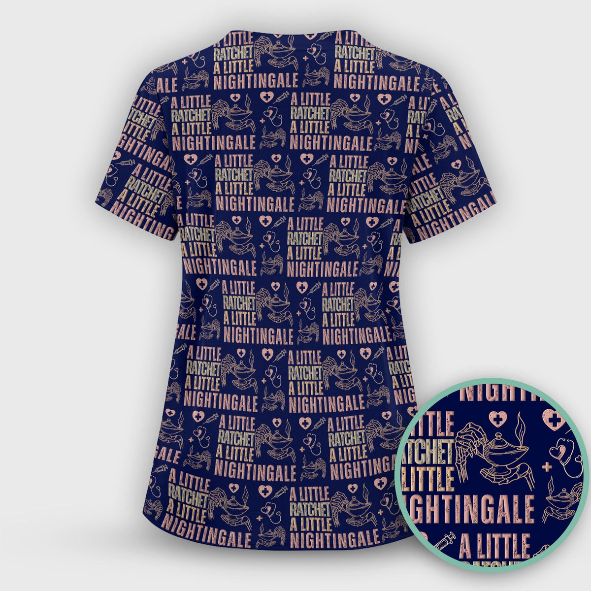 A Little Ratchet A Little Nightingale Women's Scrub Set, Breathable Med Uniform