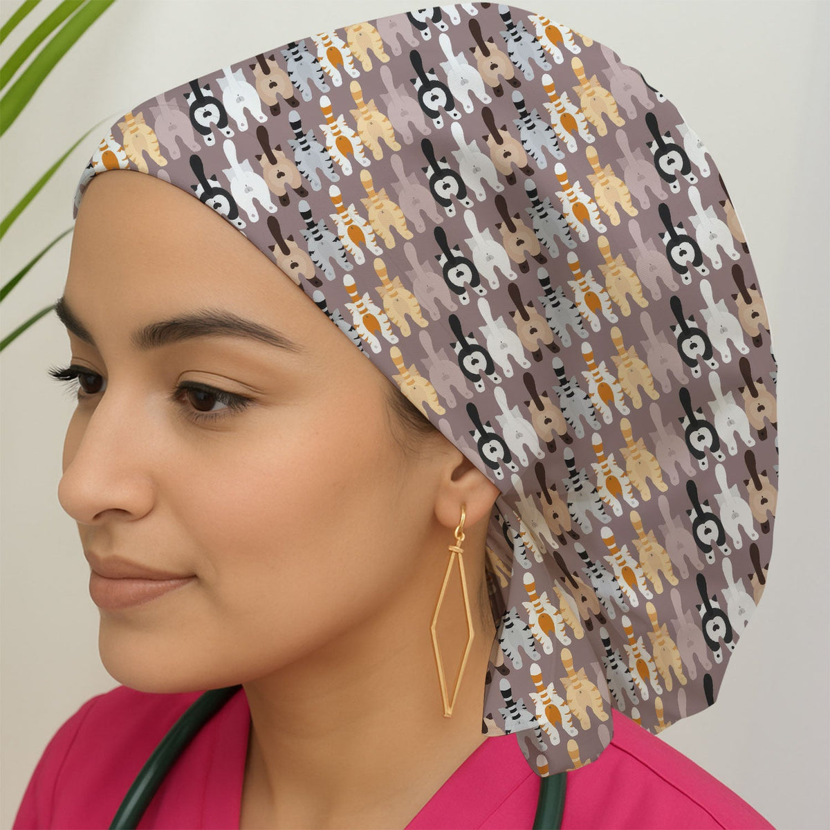 Funny Cat Butt Scrub Cap