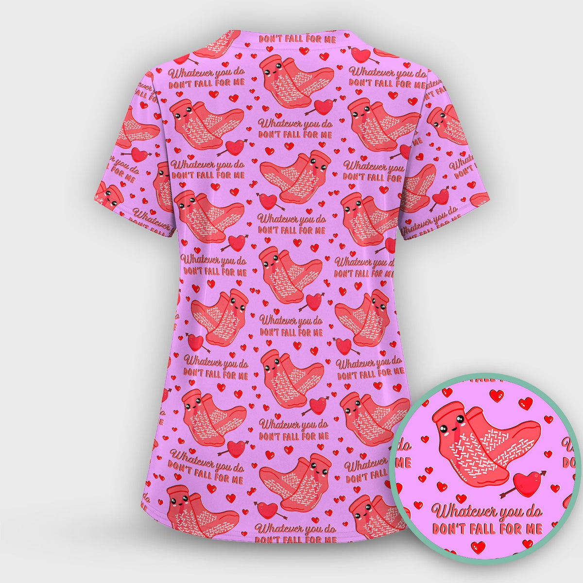Valentine Funny Love Quote Nurse Scrub Set