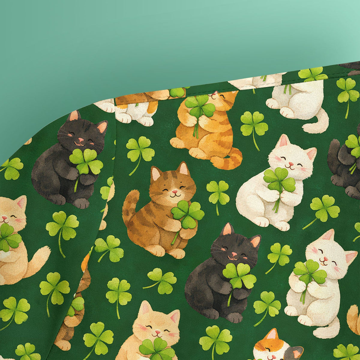 Black Cat Nurse Scrub Top - St Patricks Day Gift