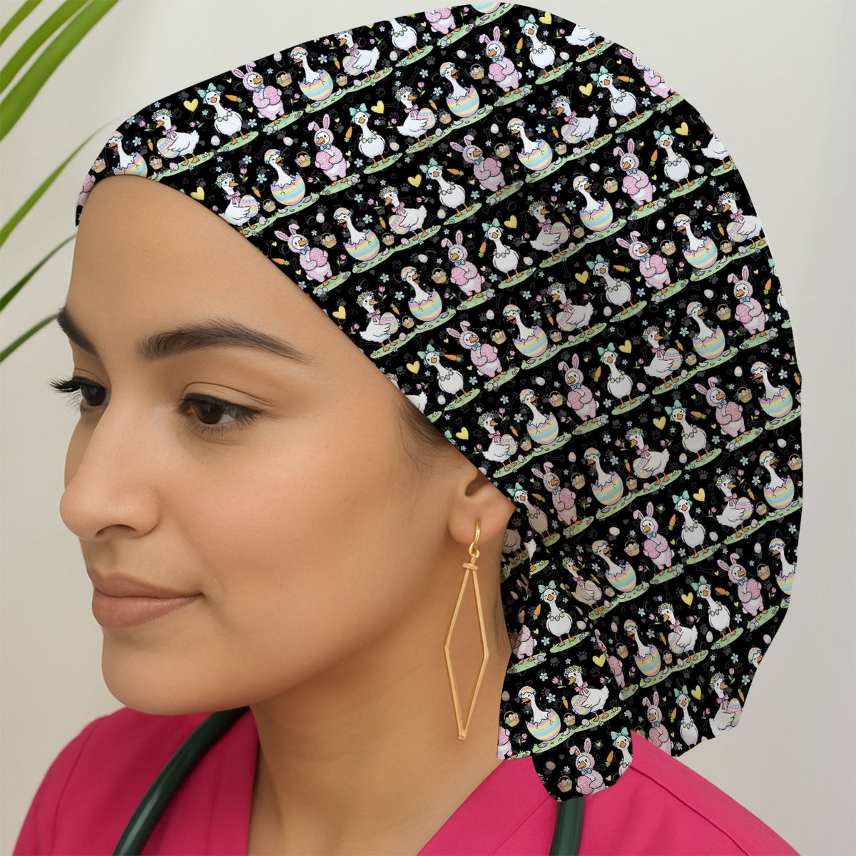 Easter Goose Scrub Cap