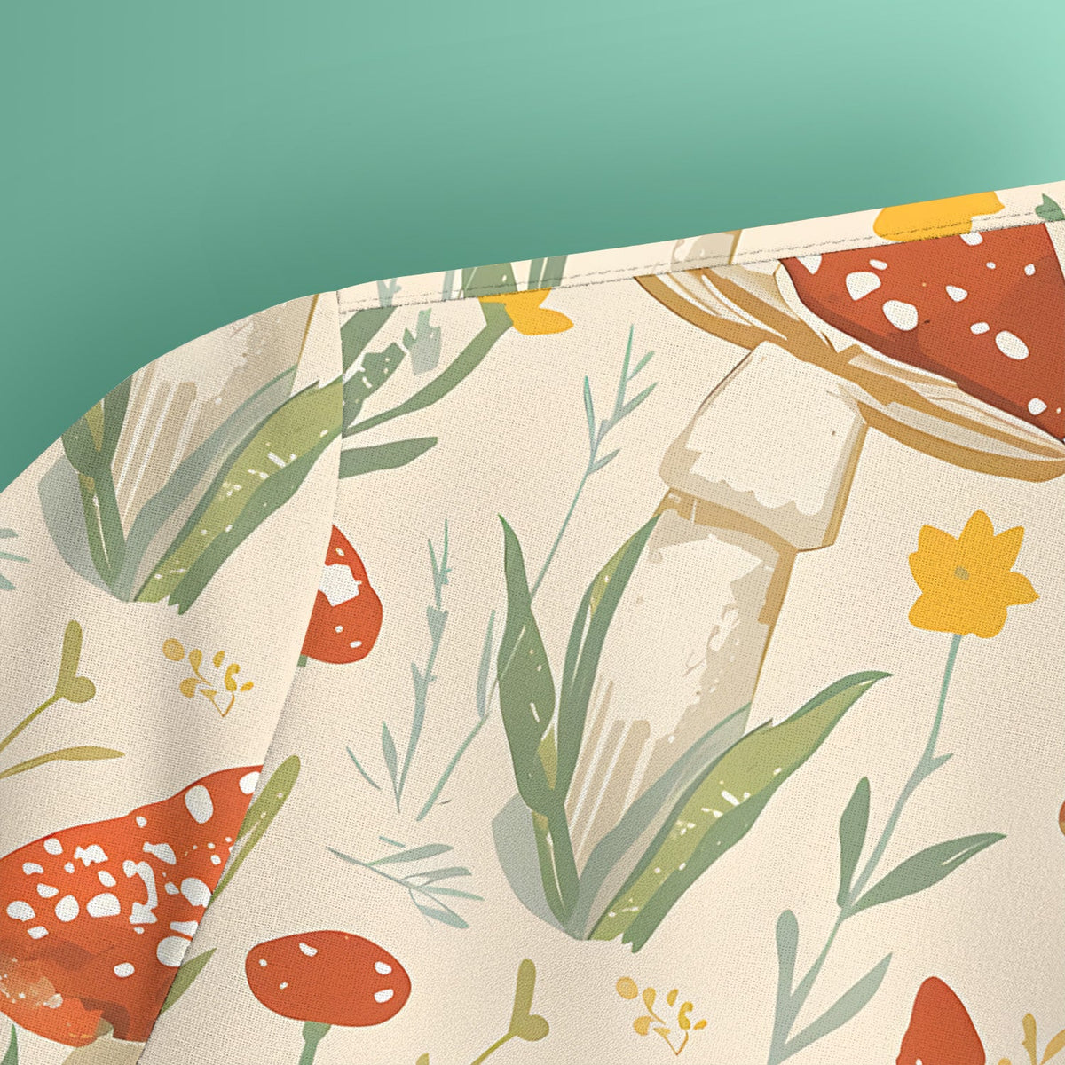 Mushroom Wildflower Nurse Scrub Top