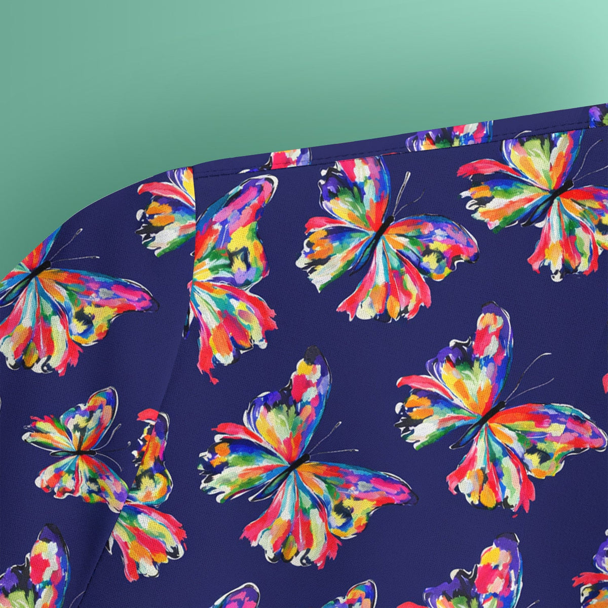 Personalized Vibrant Rainbow Butterfly Nurse Scrub Top