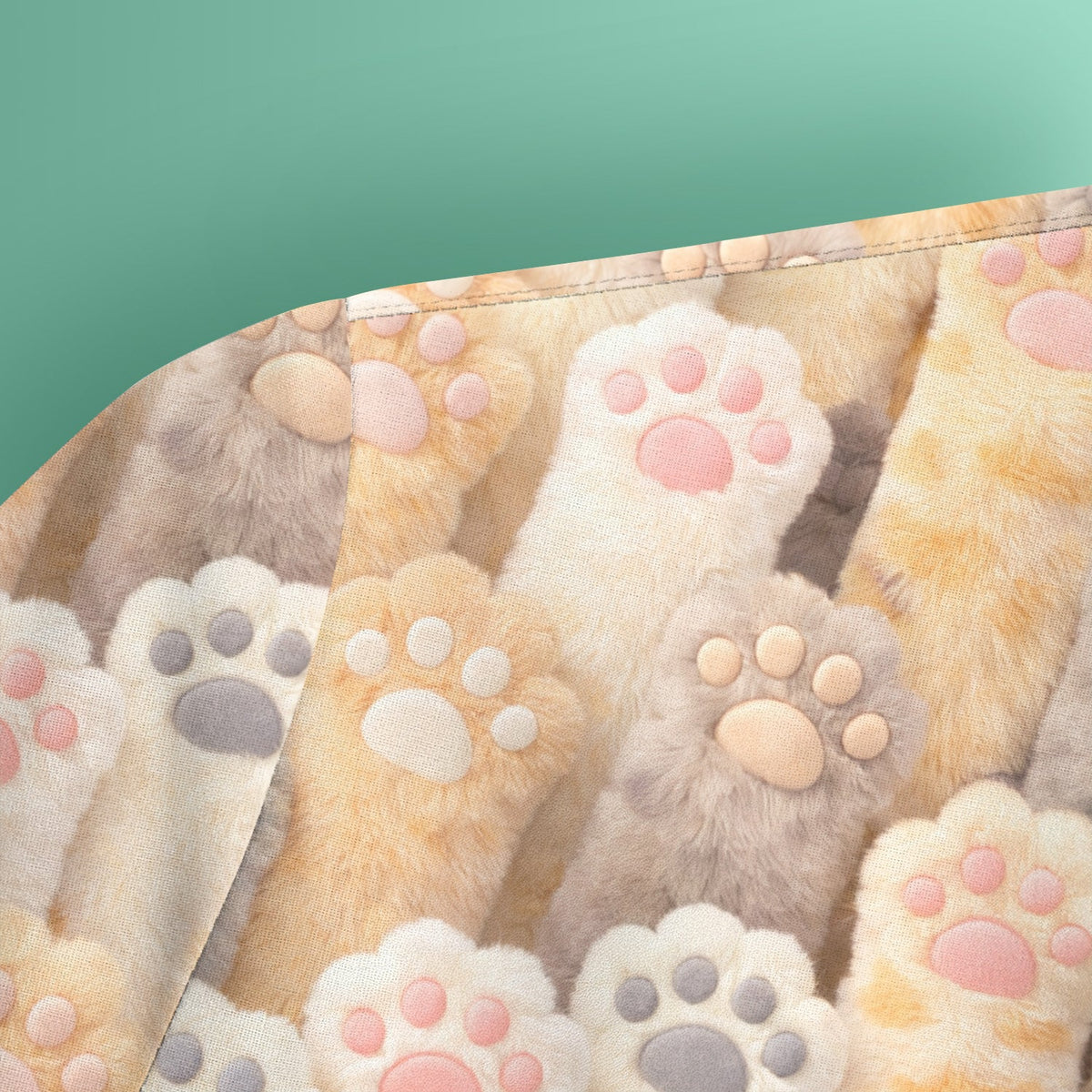 Fluffy Cat Paw Nurse Scrub Top