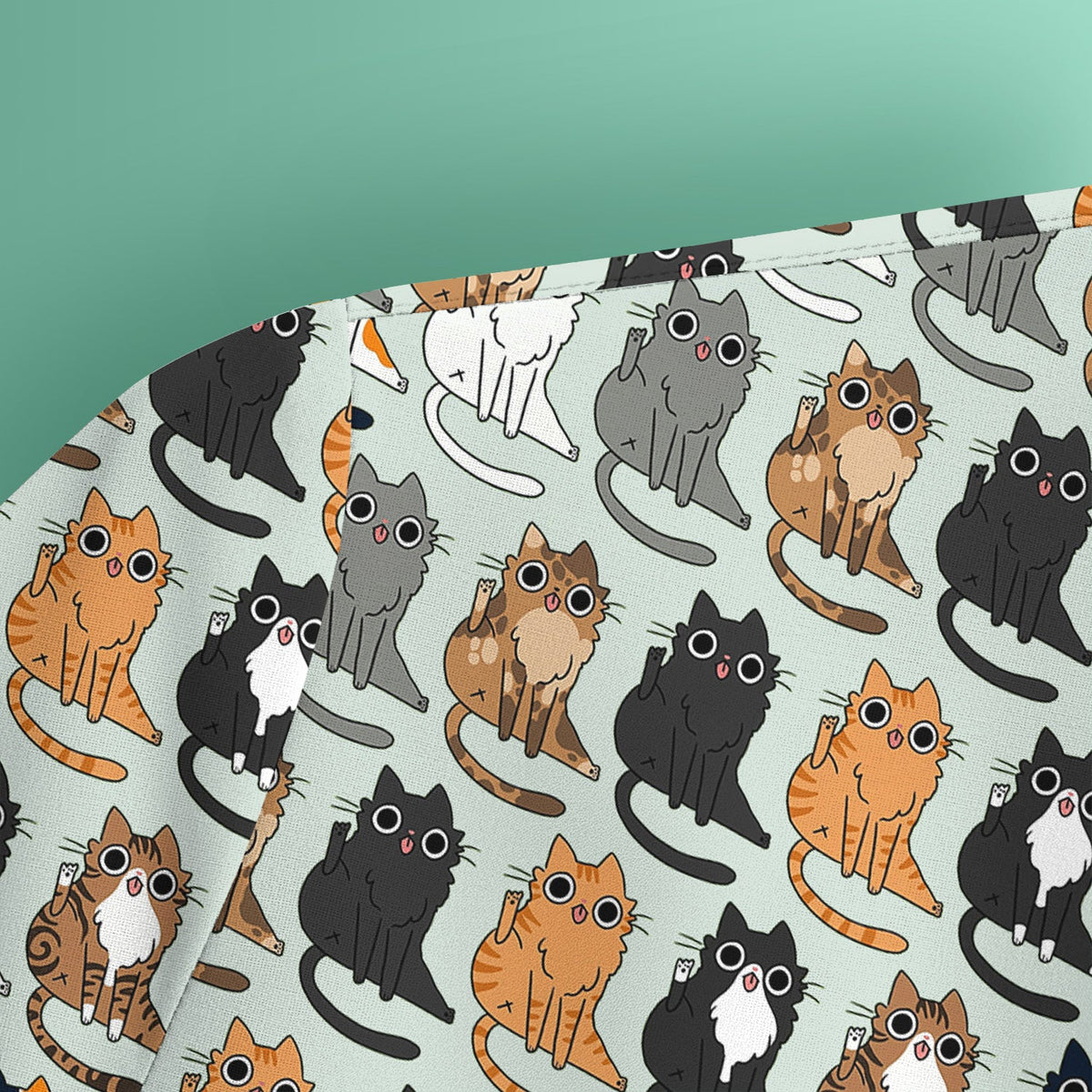 Cat Pattern Nurse Scrub Top