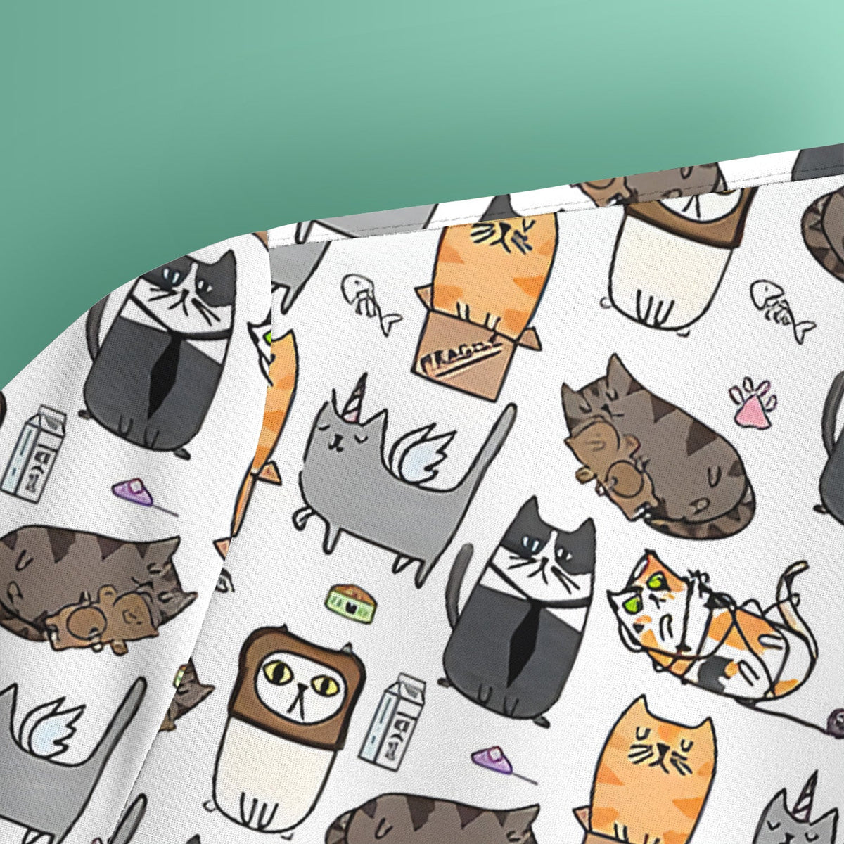 Lazy Cat Doodle Cozy Kitty Nurse Scrub Top
