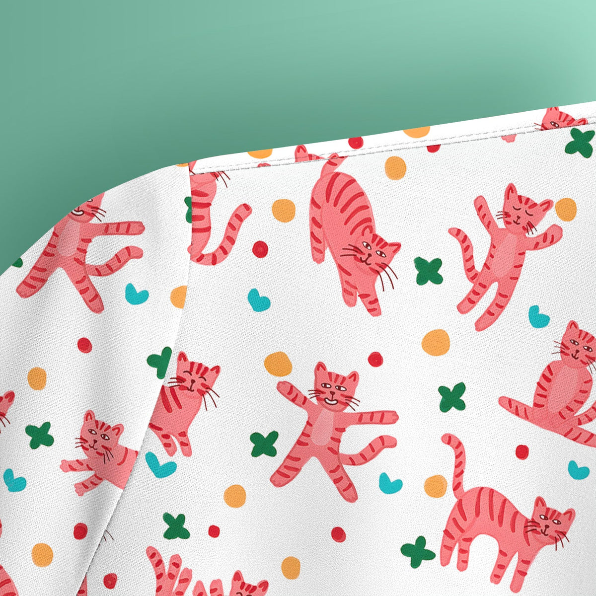 Pink Cat Nurse Scrub Top