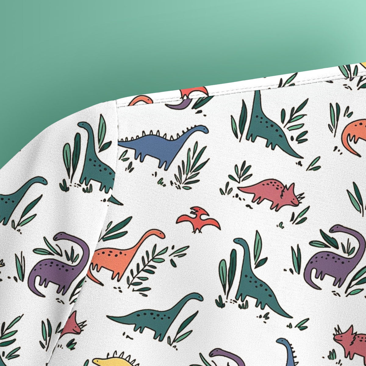 Dinosaur Leafy Garden Nurse Scrub Top