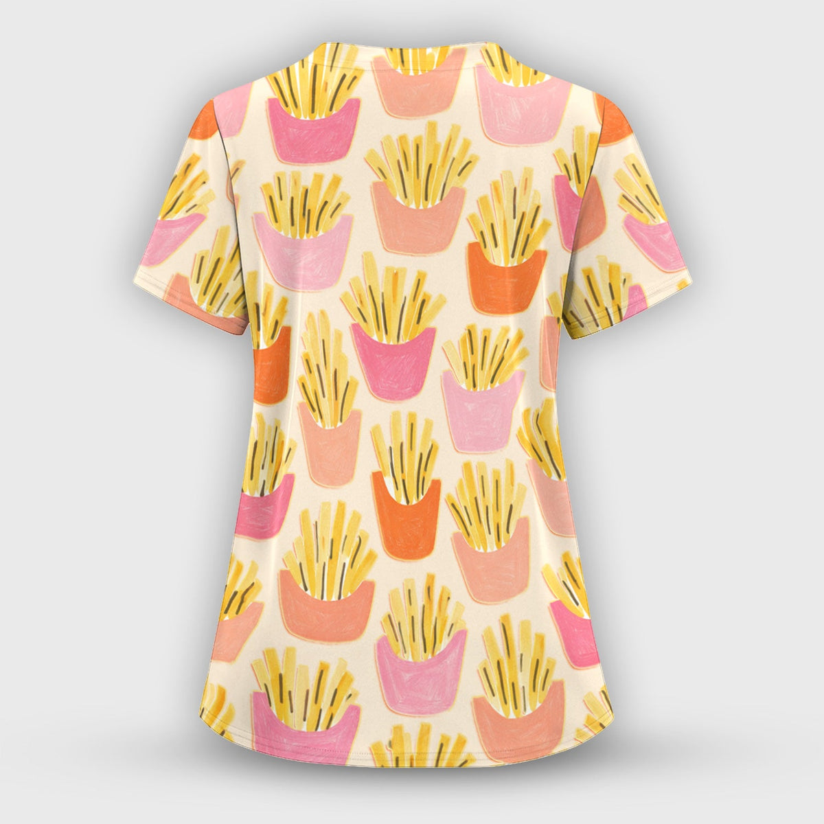 French Fries Nurse Scrub Set