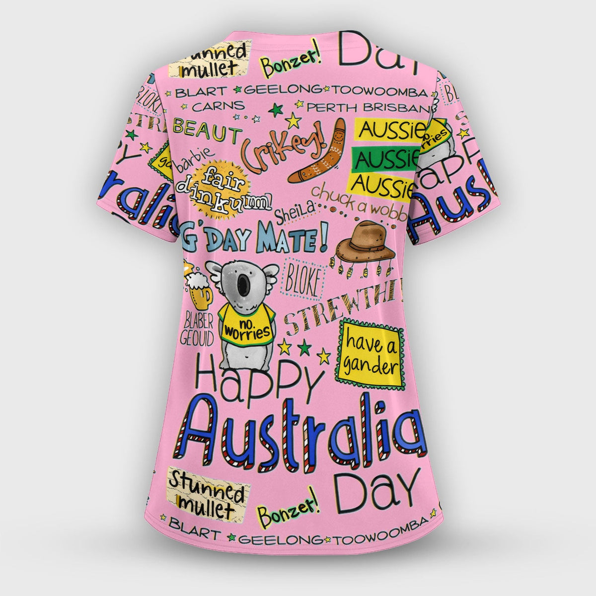 Koala Australia Nurse Scrub Top