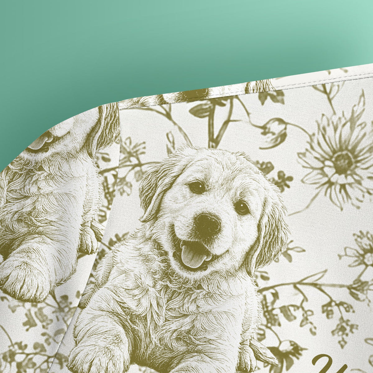 Personalized Pet Photo Floral Nurse Scrub Top