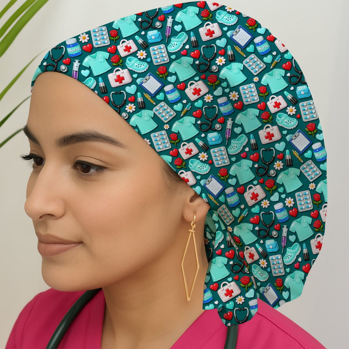 Medical Icons Scrub Cap