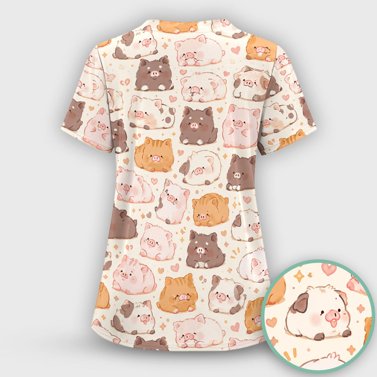 Chubby Pig Nurse Scrub Top