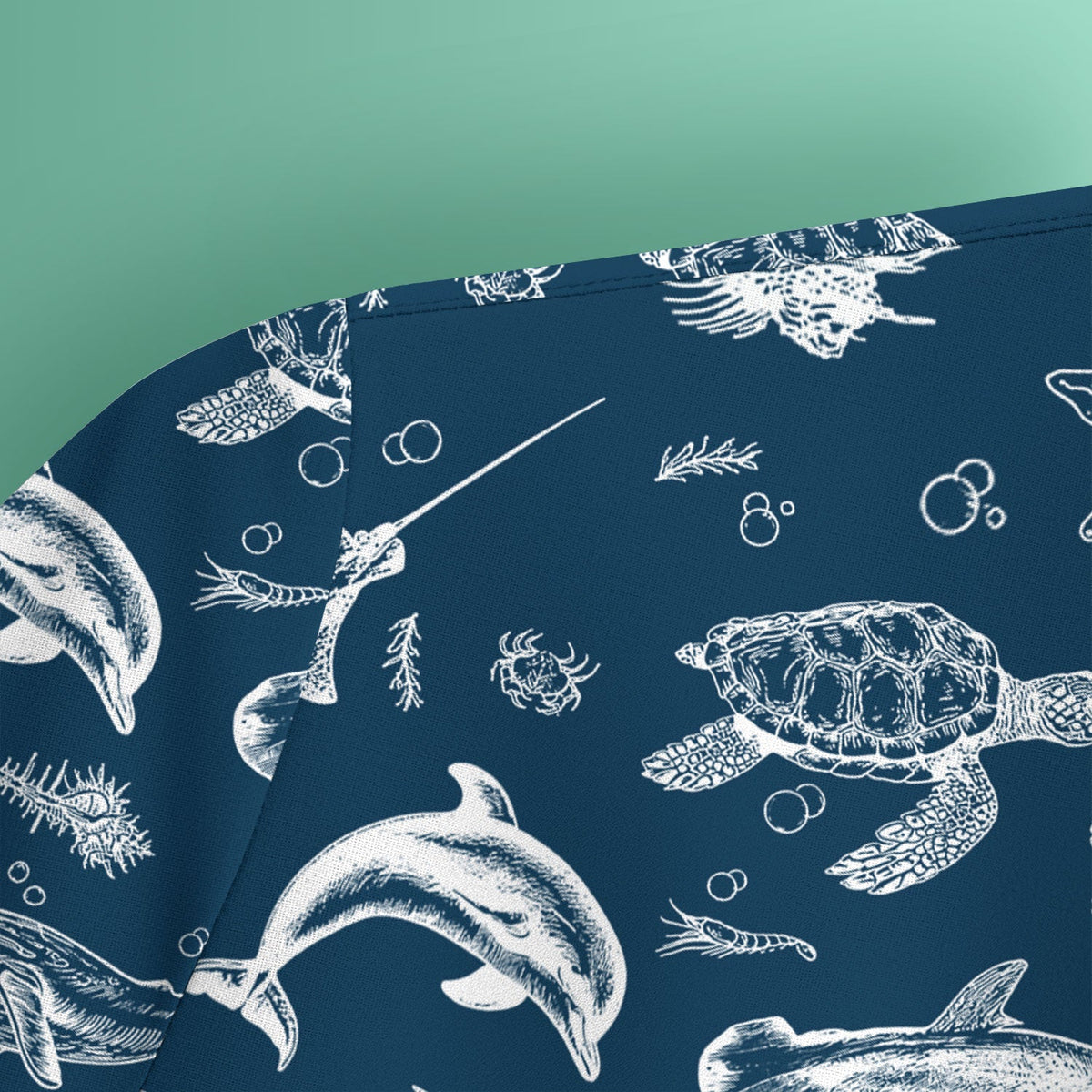 Marine Sea Life Nurse Scrub Top