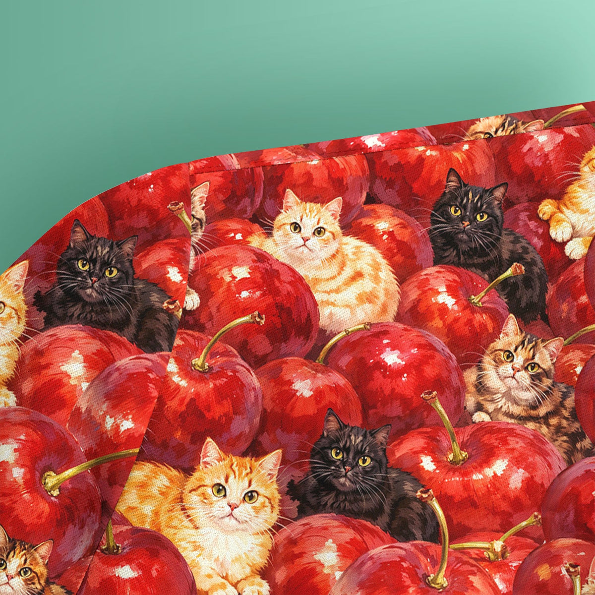 Cat Cherry Nurse Scrub Top