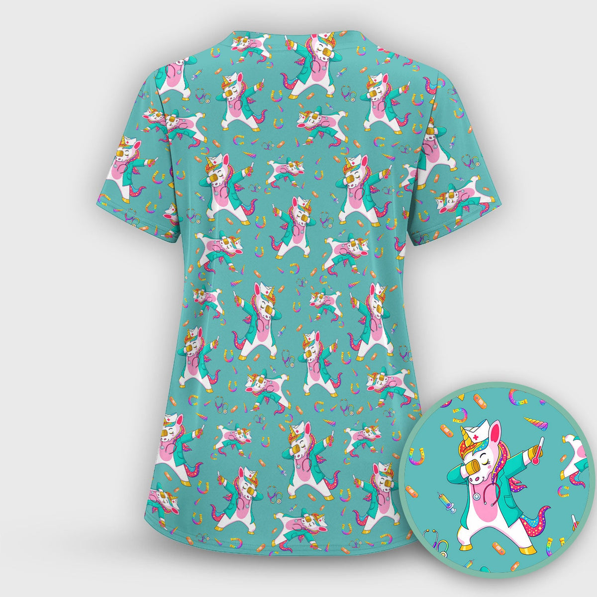 Unicorn Dance Nurse Scrub Set