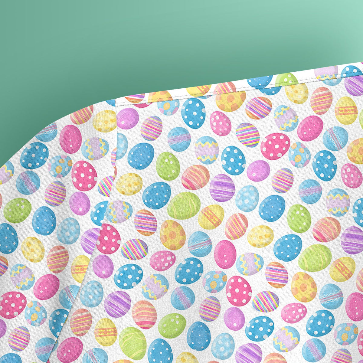 Colorful Easter Eggs Pattern Scrub Top, Comfortable Scrubs for Nurses