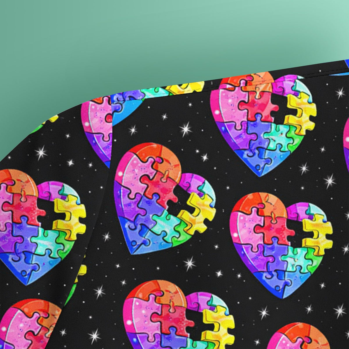 Personalized Rainbow Autism Heart Nurse Scrub Top