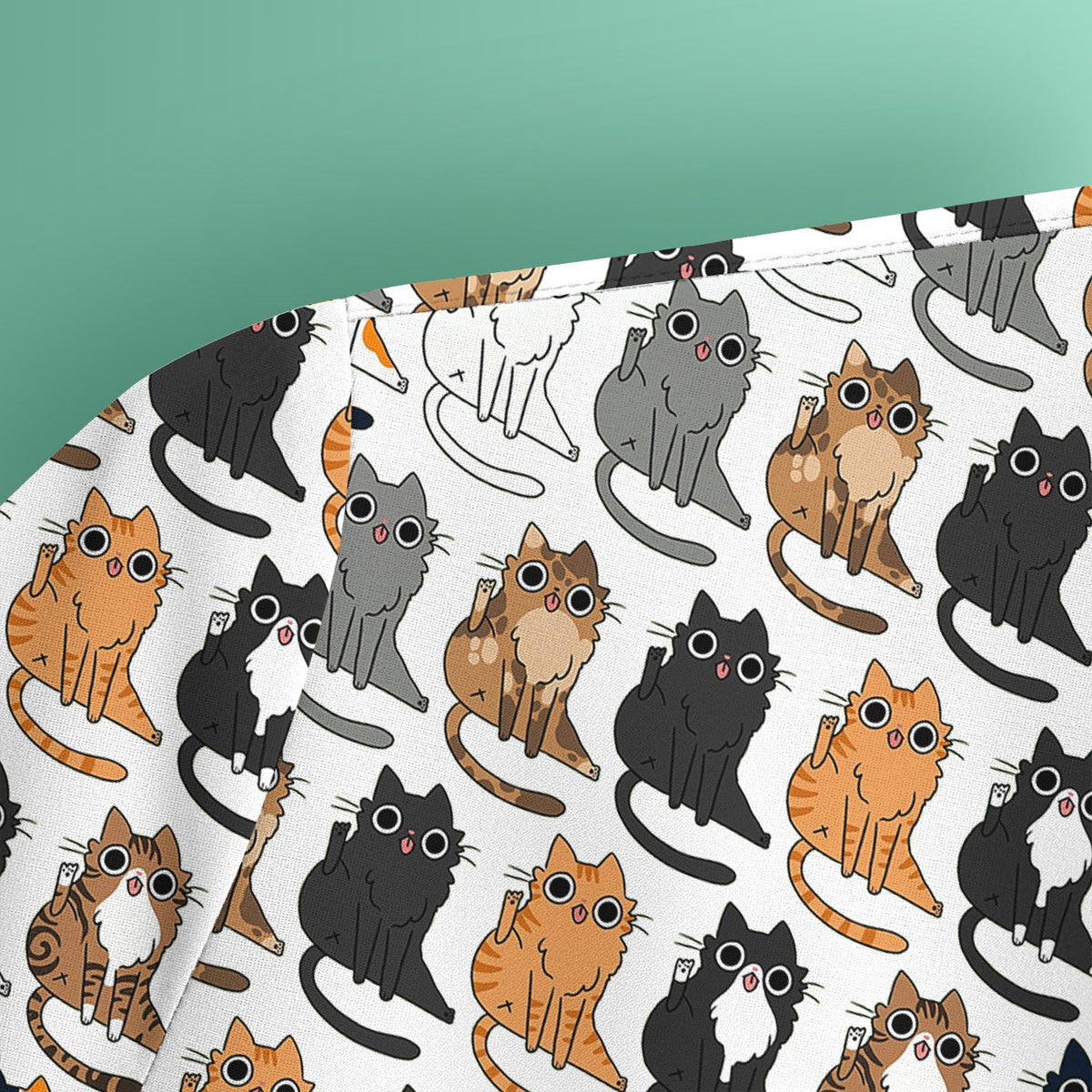 Cat Pattern Nurse Scrub Top