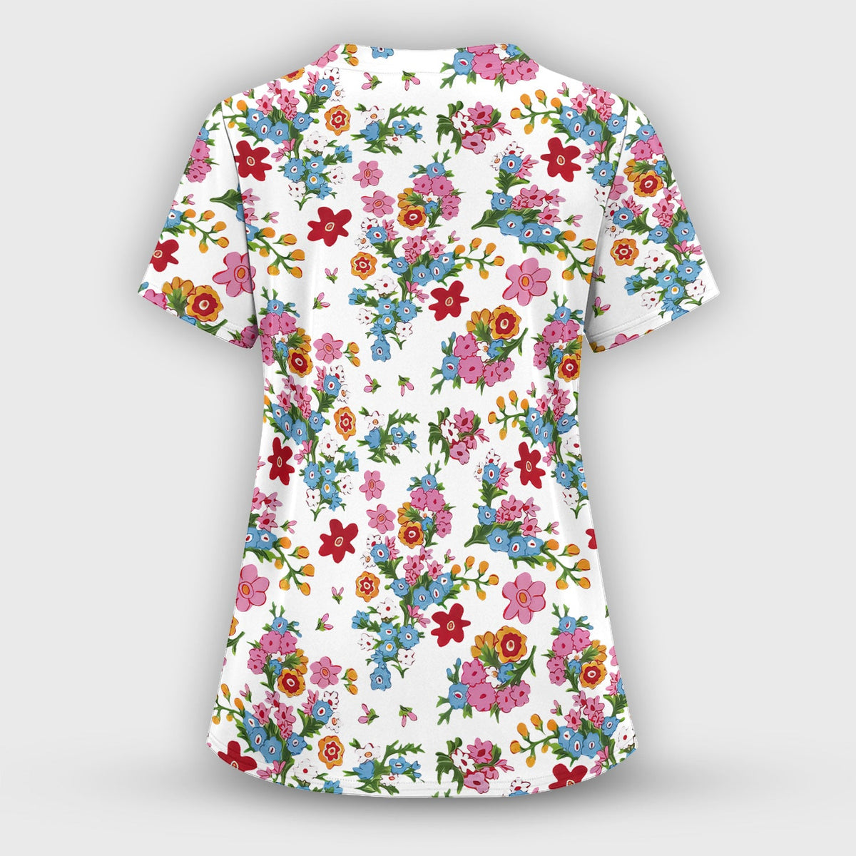 Vintage Floral Bouquet Nurse Scrub Set